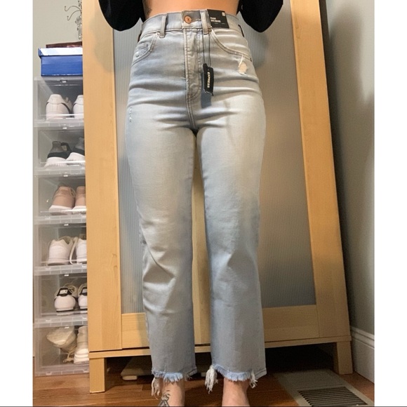 NWT Express 00 Straight Leg Jeans High Waist - Picture 4 of 5
